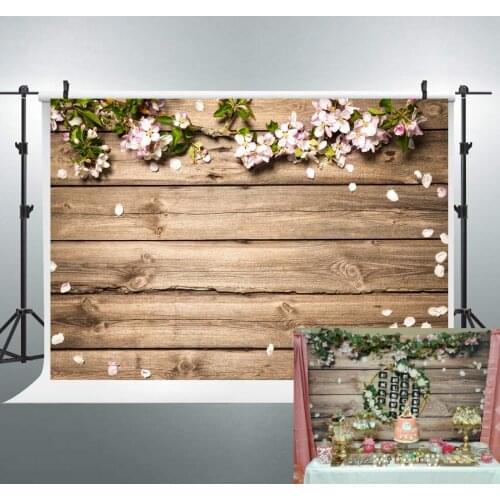 BEIPOTO Vinyl Wedding Flowers Floral Backdrop Wooden Texture Board Floor Photography Backgrounds Baby Bridal Shower birthday