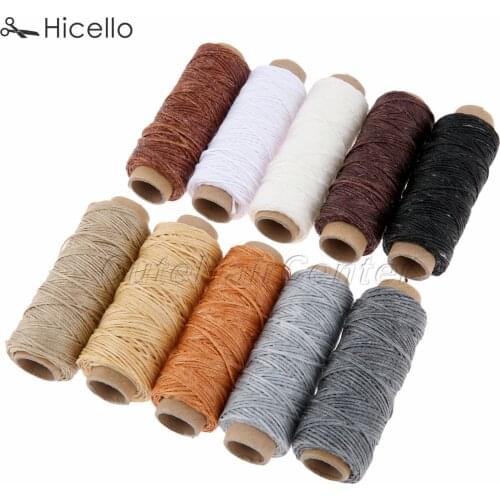 10pcs/set 150D Flat Sew Wax Line 10rolls Thread 10colors Handmade DIY Leather Hand Sewing 50m/Roll Fiber monofilament Hicello