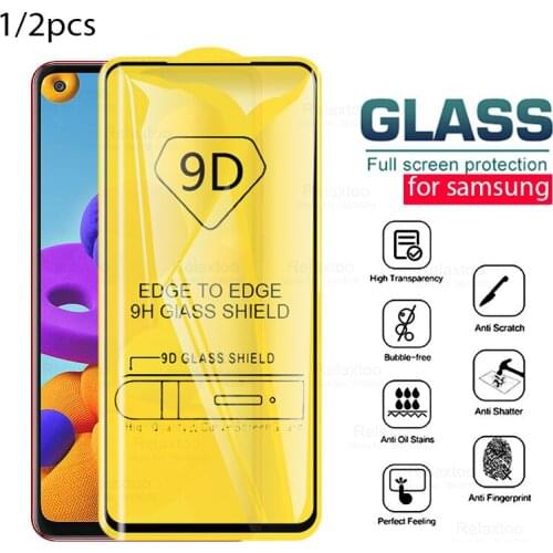 1/2pcs Samsun a21s Protective Glass For Samsung Galaxy A21s A51 A31 M21 A21 A71 Screen Protector film On galax A 21s safe glass
