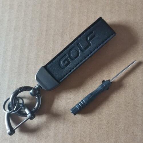 1pcs Fashion Leather Car Logo Keychain Keyring for Golf 7 MK4 MK5 MK6 MK7 Car Styling Key Chain Key Ring