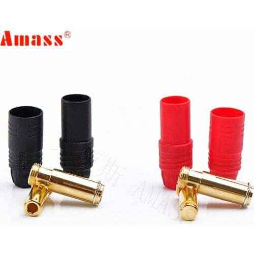 2 Set Amass AS150 Gold Plated Banana Plug 7mm Female Male Spark Free Connector For DIY RC ESC Charger Battery Line