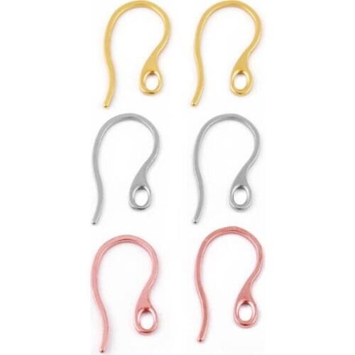 20pcs 22x12mm Stainless Steel French Wire Hooks Earring Hooks Findings for DIY Jewellery Making Earrings Findings