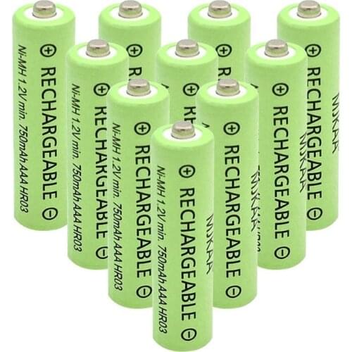 Wholesale cheap AJQQ large Capacity NiMH pkcell AAA rechargeable battery 750 MAH 1,2V AAA battery for Watch Clock toy