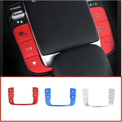 Car Central Control Multimedia Button Trim Sticker Cover For Mercedes Benz Class A B CLA GLA GLB W177 W247 X247 C118 2020