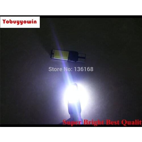 Free Shipping 10 Pcs Ice Blue/Cool White Lampada Led Cob Pingo T10 +forte Farol Frete evita erro no computador de bordo