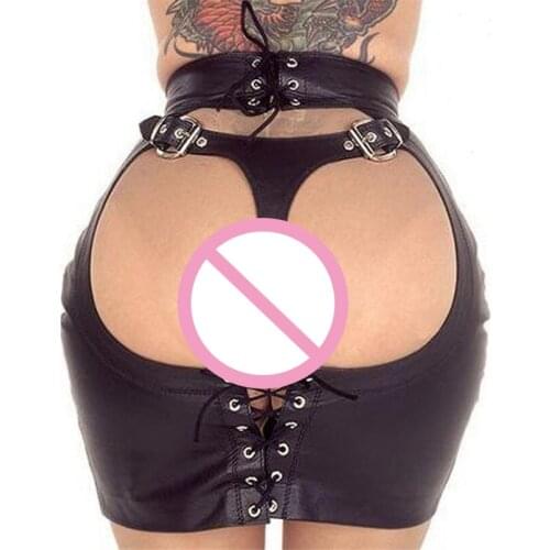 MaryXiong Hot PU Leather Adult Games Sex Bondage Spanking Skirt Women Dress Sexy Toys Catsuit Porn Sex Product For Women
