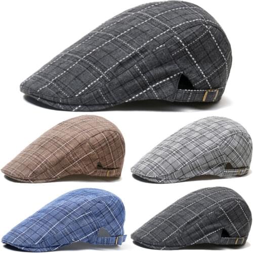 UK Men Cabbie Summer Gatsby Ivy Hat Golf Driving Sun Cap Flat Caps Newsboy Golf Plaid Beret Irish Hats Newsboy Black Blue Gary