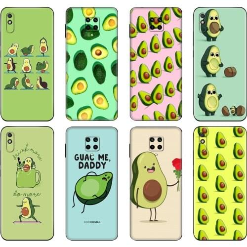 Black tpu Case For Xiaomi Redmi 7A 8 8A 9 9A 9C Case Redmi Note 8T 8 Pro T Note 9 9S 9 Pro Case Green avocado