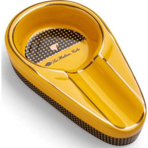 COHIBA Portable Pocket Ashtray Mini Ceramic Cigar Ashtrays Outdoor Small For 1 Cigars Ashtray Holder Stand Smoking Accessories