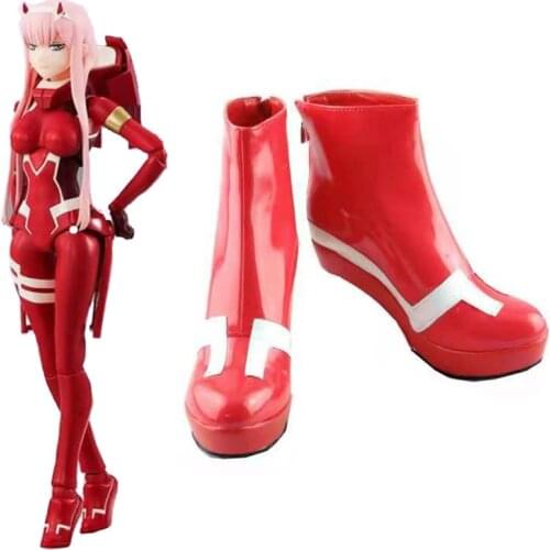 Darling In The Franxx Zero Two Code 002 Cosplay Shoes Boots Adult Halloween Party Cosplay Costume Accessories