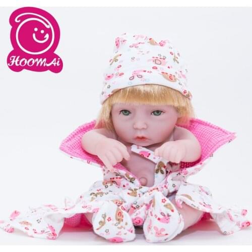 Hot Sale Bebe Reborn Baby Doll Toy 10 Inch Newborn Full Vinyl Body Silicone Stuffed Realistic Doll Birthday Christmas Gifts 25CM