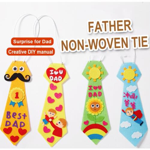 Kindergarten lots arts crafts diy toys Dad tie crafts kids educational for childrens toys gift girl/boy christmas gift 16906