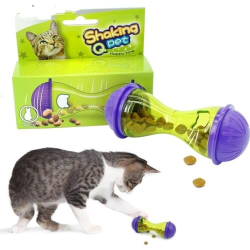 IQ cat snack toy, smarter interactive kitten ball toys, new pet food dispenser game for cats to play pets supplies Slow food