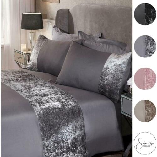 Bedding set duvet cover set Down velvet panel duvet cover and pillowcase bedding set silver grey