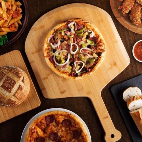 Pizza Peel,Paddle - Spatula Grade Bamboo - 12 Inches Handle -Lightweight Easy to Use for Professional Homemade Pizza