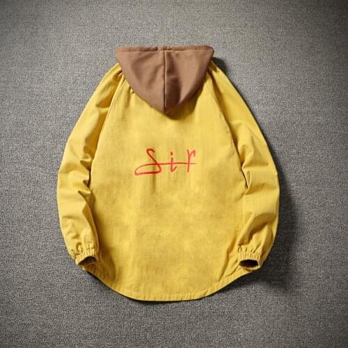 YuWaiJiaRen Spring Autumn New Mens Hooded Jacket Cople Street Fashion Casual Loose Male Hood Coat Outerwear Plus Size