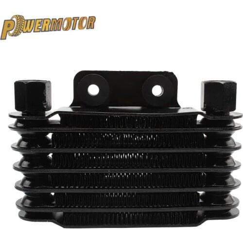 Motorcycle Engine Oil Cooler Cooling Radiator 65Ml Aluminum Black for 100CC-250CC Motorcycle Dirt Bike ATV
