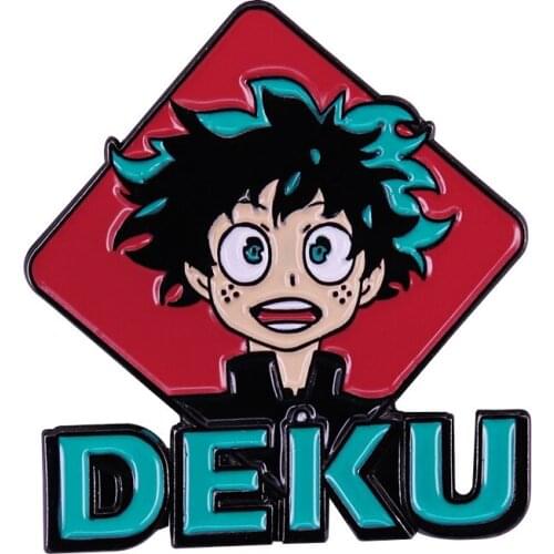 My Hero Academia Chibi Deku Pin Popular Japan Hero Anime Character Badge Powering up to smash