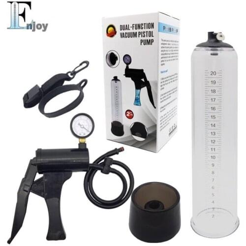 Neweast dual water air function Penis Male Enhancement hercules cock enlarger pump with watch Pressure gauge Proextender sex toy