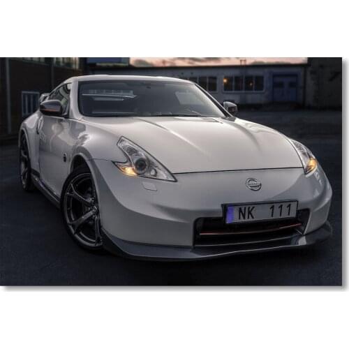 Nissan 370Z Nissan Fairlady Z White Car Posters Canvas Printed Wall Art For Home Decor Living Room Decorations