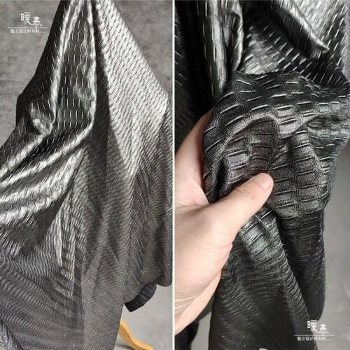 New Pleated Fabric Silver Line Texture DIY Patchwork Coat Background Decor Clothes Skirt Dress Designer Fabric