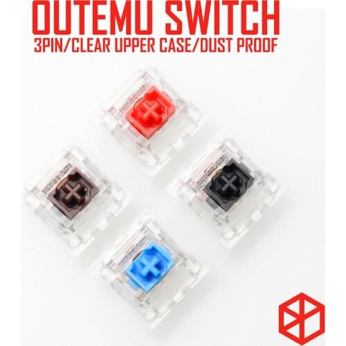 Otm outemu 3pin dustproof switch for custom mechanical keyboard gh60 xd64 xd60 eepw84 gh60 tada68 rgb 87 104 zz96