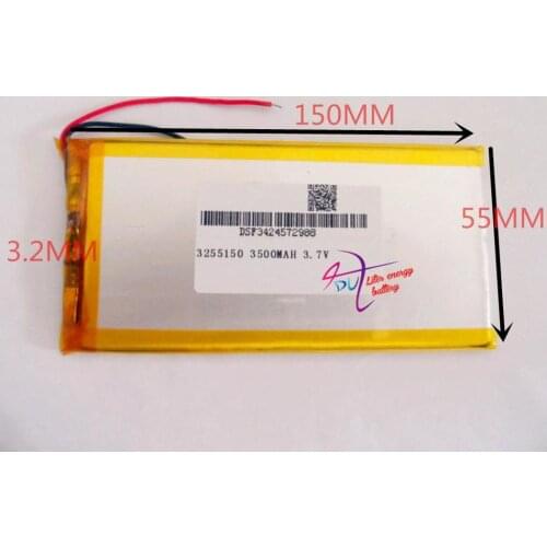 Tablet 3255150 3500 mah battery rectangle Tablet polymer battery 3.7 V large capacity