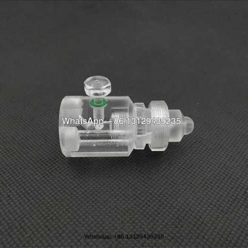 1/8" Plastic Acrylic Adjustable Air Water Mixing Atomizing Nozzle,PMMA Plastic Two-fluid Misting Nozzle,Air Fog Mist Nozzle