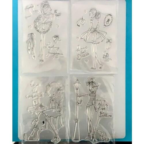 Transparent Clear Rubber Stamp Sheet Cling Scrapbooking DIY Cute Pattern Photo Album Paper Card Decor
