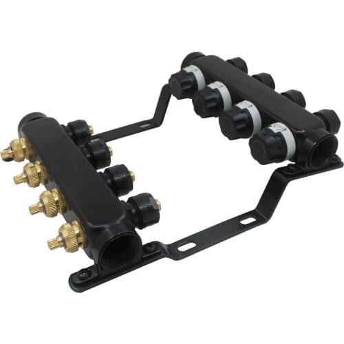 Adjustable flow rate with thermostat stainless steel underfloor heating manifolds Radiant heating Manifold