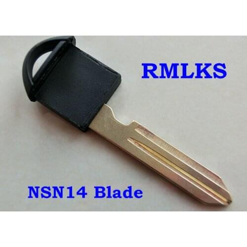 RMLKS New Remote Smart Prox Emergency Insert Fob Uncut NSN14 Blade Insert Car Key Fit For Nissan Infiniti Small Key Blade