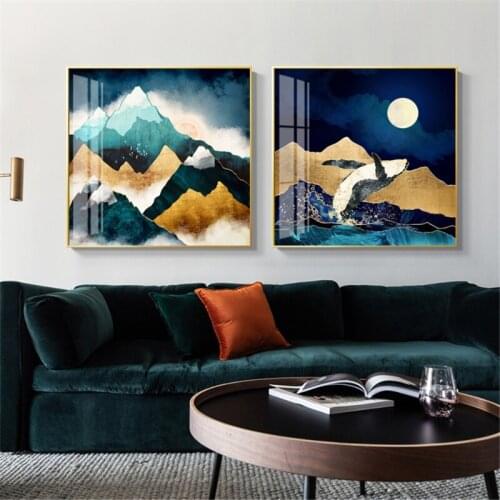 Modern Abstract Minimalist Living Room Background Wall Paintings Light Luxury Nordic Ins Porch Corridor Decorative Painting