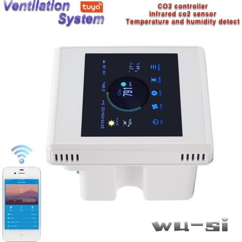 TUYA WIFI NDIR smart Co2 gas regulator,3 speed Office, conference hall Ventilation System