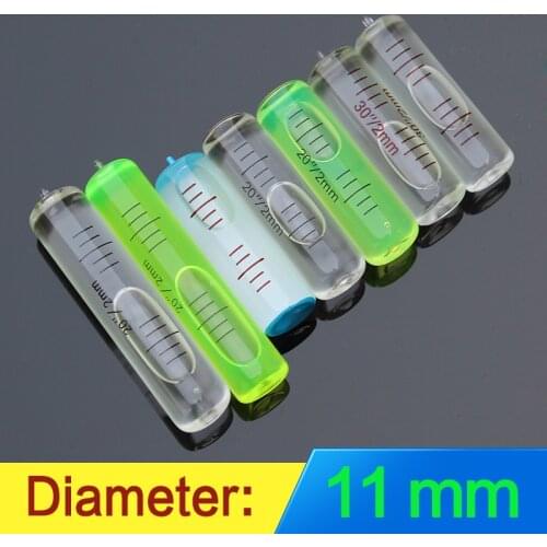 High precision glass tube horizontal bead Theodolite leveling water bubble High Borosilicate Glass Level diameter 11mm