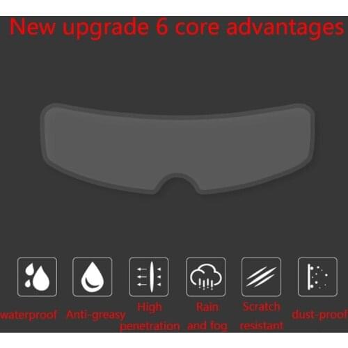 X7AE Universal Type Motorcycle Helmet Water Resistant Anti-rain Anti-fog Film Lens Stickers Riding Safety Helmet Water Resistant