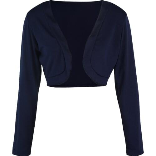 Ladies Spring And Autumn Simple Style Waistcoat Cardigan Daily Casual Solid Color Long-Sleeved Close-Fitting Short Top S-XXXL