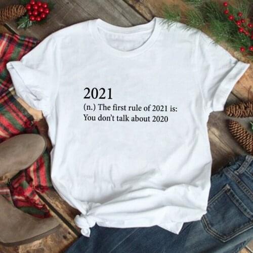 Women Winter Christmas Holiday Top Tee The First Rule Of T-shirt Sarcastic New Year Gift Tshirt Funny