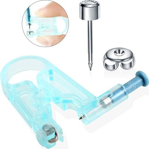 1Pc Stainless Steel Disposable Healthy Asepsis Ear Piercing Gun Tool Machine Kit Ear Stud Earring for Body Piercing Jewelry