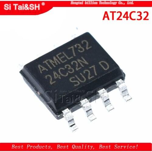 10PCS/Lot 24C32 AT24C32 AT24C32N Original New Storage Chip SMD SOP-8 at24c32 Wholesale Electronic