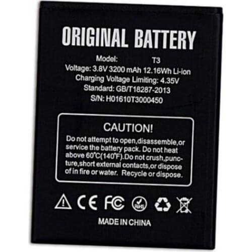 100% NEW High quality Replacement Battery Authentic 3200mAh For DOOGEE T3 Smart Phone