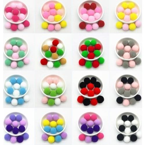 36pcs 25mm Multicolor Pompom Plush Balls Real Fur Ball Pom Poms Soft Pompons Balls for DIY Home Wedding Party Decoration 20g