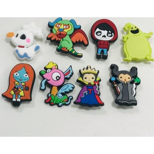 8PCS Wholesale Mix Scared Monster PVC Craft Flat Back For DIY Boys Shoes Clothes Charms Scrapbook Embellishments Party Gift