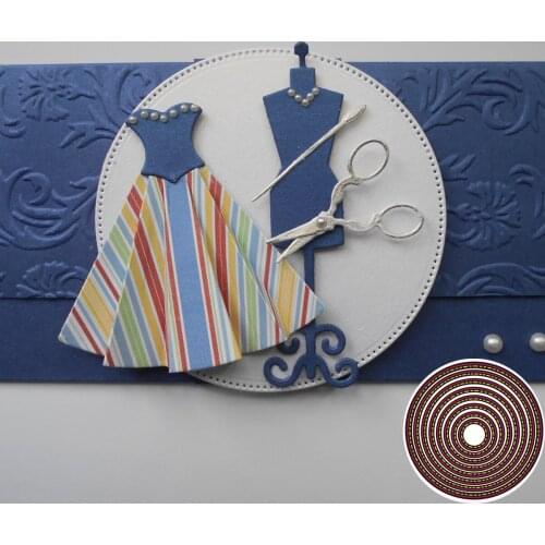 8pcs Professional Round Circle Metal Cutting Dies Scrapbooking Album Decoration Craft Die Cutting Embossing Supplies