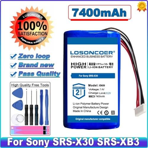 7400mAh ID659 Battery For Sony SRS-X30, SRS-XB3, SRS-XB30 ID770 JD770B Battery For Marshall SRS-XB40 SRS-XB41 Batteries