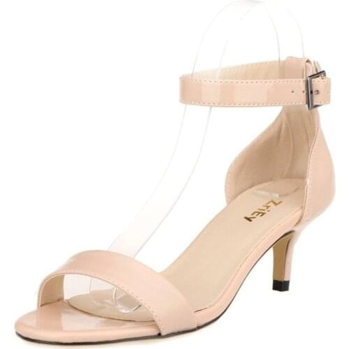 Fashion Multicolour Open Toe Ankle Strap Women Sandals Sexy High Heels Lady Shoes Buckle Low Heel Summer