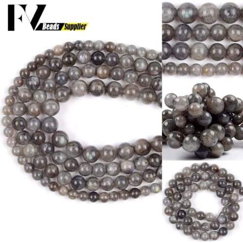 6-10mm Natural Gray Beads Labradorite Larvikite Stone Loose Spacer Beads For Jewelry Making Diy Bracelets Necklace Handmade 15"