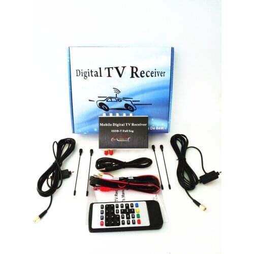 Double Antenna ISDB-T Full Seg Car Digital TV Receiver 250km/h for Philippines Japan South America (Brazil Chile Argentina Peru)