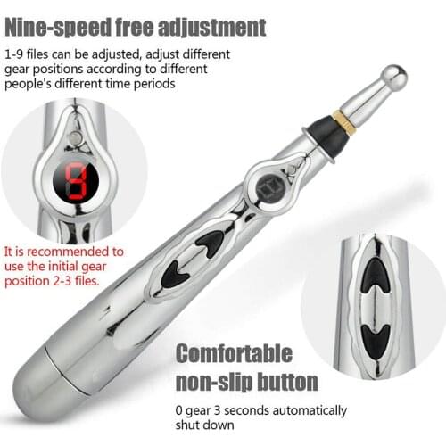 Electric Acupuncture Point Massage Pen Body Head Back Neck Leg Massager Pain Relief Laser Therapy Electronic Meridian Energy Pen