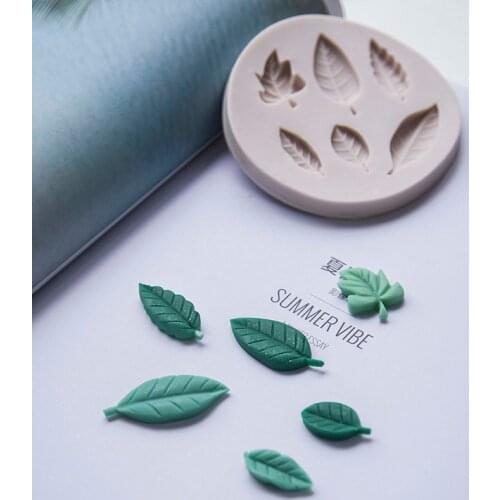 6-hole Leaf Mold Food Grade Silicone Mold DIY Handmade Soap Mold Resin Mold Cake Decorating Chocolate Mold Fondant Cake Mold