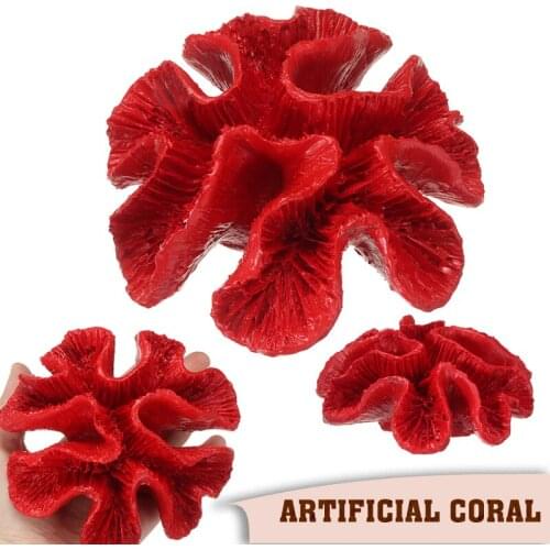 1pc 12X12X5CM Simulation Coral Ornament Decorations Artificial Plant Underwater Landscape Parts